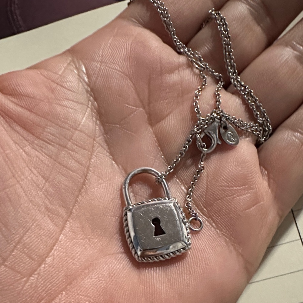 925 Charriol  Padlock Pendant Necklace